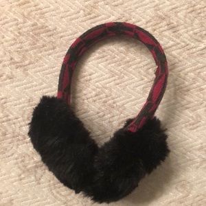 Michael Kors Logo MK Pink Fuchsia Black Earmuffs